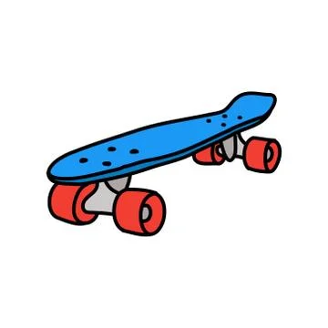 Penny board doodle icon, vector illustration Stock Illustration