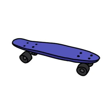 Penny board doodle icon, vector illustration Stock Illustration