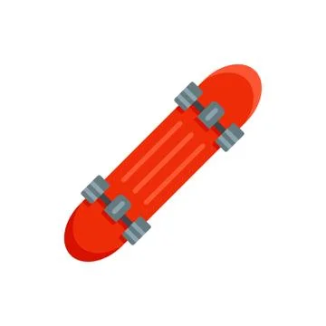 Penny board icon, flat style Stock Illustration