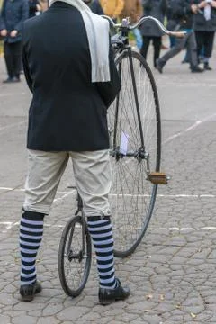 Penny farthing bicycle Stock Photos