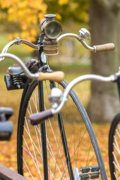 Penny farthing bicycle Stock Photos