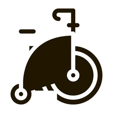 Penny Farthing Icon Vector Glyph Illustration Stock Illustration