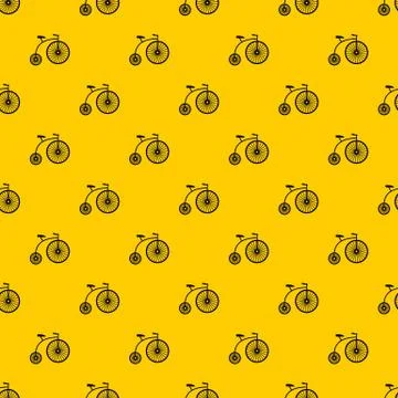 Penny-farthing pattern vector Stock Illustration