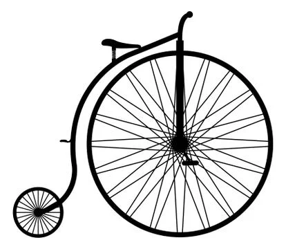 Penny Farthing Silhouette Stock Illustration