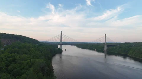 Penobscot Narrows Bridge Stock Footage 278525707