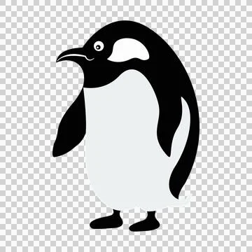 Penquin cartoon on transparency background Stock Illustration