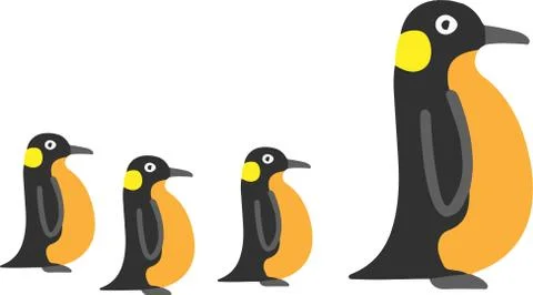 Penquin vector illustration isolated on background Stock Illustration