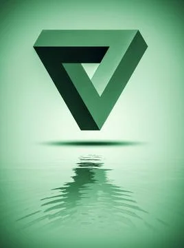 Penrose endless loop triangle A penrose endless loop triangle 3D illustrat... Stock Photos