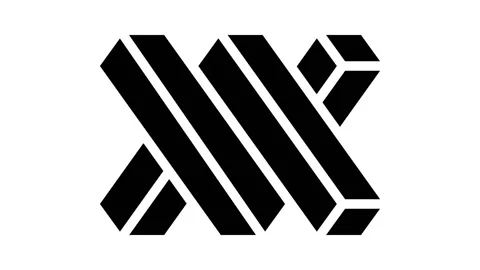 Penrose impossible geometric shape glyph icon animation Stock Footage 224870689