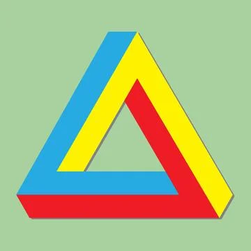 Penrose impossible triangle Stock Illustration
