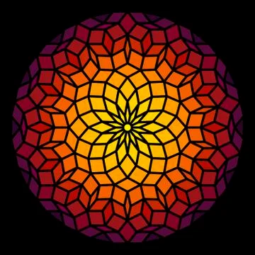 Penrose Pattern Leadlight Illustrazione stock