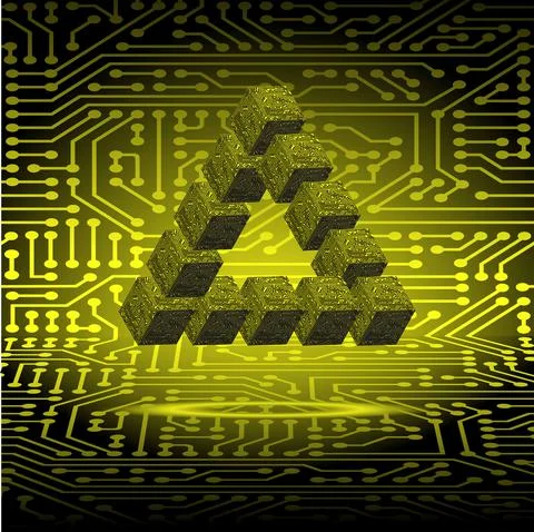 Penrose triangle. Stock Illustration