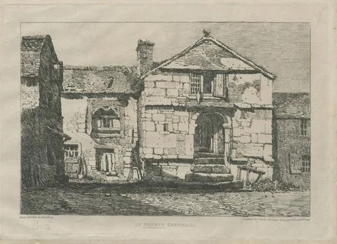 AT PENRYN CORNWALL. Author(s): Prout, Samuel Maps K.Top.9.35.2. Place of p... Stock Photos