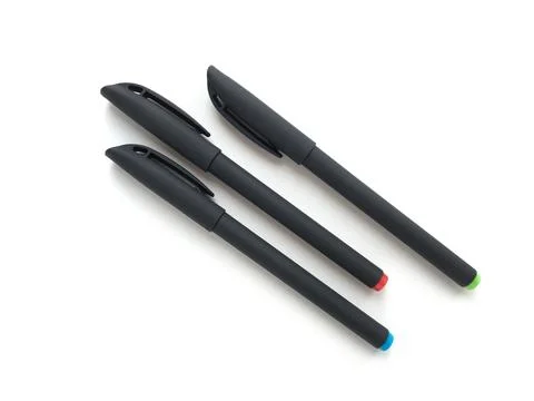 Pens with cap Stock Photos