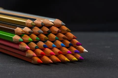 Pens of color Stock Photos