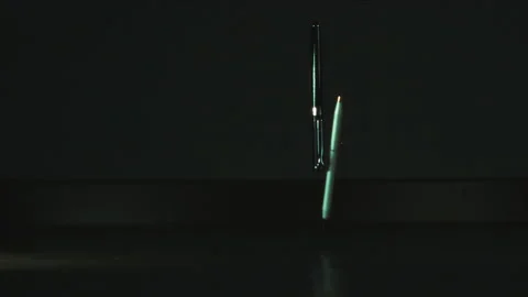 Pens Dropping in Slow Motion Stock Footage