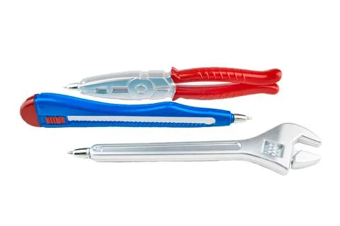 Pens in the form of a hardware tools. Stock Photos