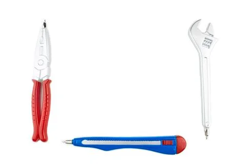 Pens in the form of a hardware tools. Stock Photos