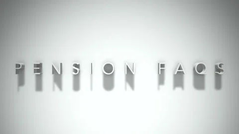 Pension faqs 3D title animation white text on a white background Vídeos de archivo 299748906