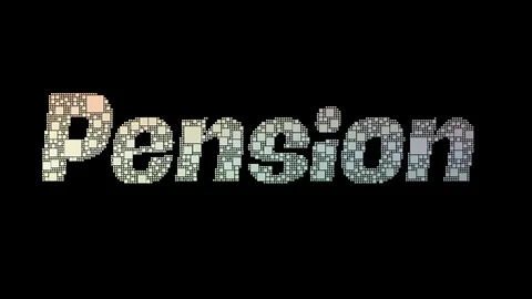 Pension Fund Pixelated Text Merging Looping Pixels With Glitch Effect Vidéo 113882738