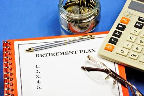 Pension plan-financial benefit. Stock Photos