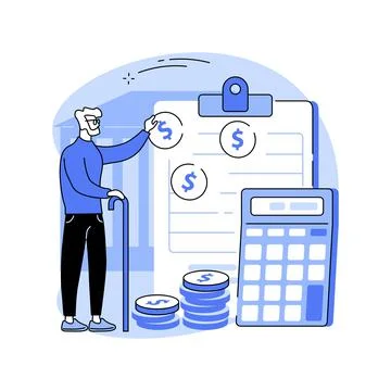 Pension scheme abstract concept vector illustration. Stock Illustration