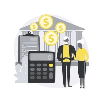 Pension scheme abstract concept vector illustration. Stock Illustration