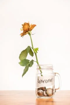 Pension Shortfall in Retirement Stock Photos