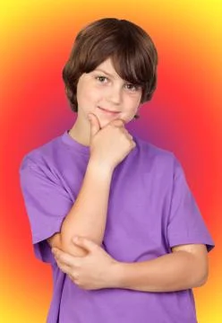 Pensive boy Stock Photos