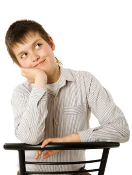 Pensive boy Stock Photos
