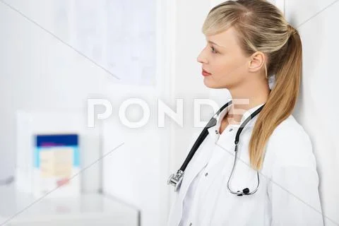 Pensive doctor Stock Photos