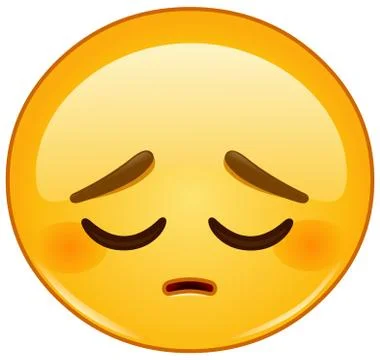 Pensive emoticon 库存插图