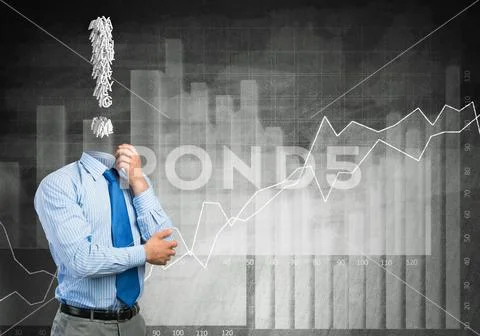 Pensive headless businessman Stock Photos