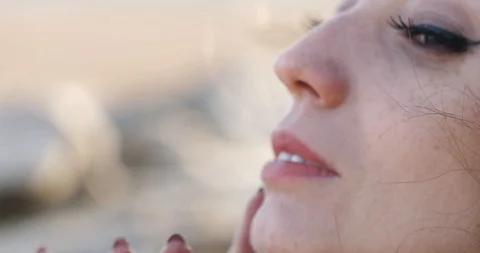 Pensive look of a magic stranger looking into the distance Stock Footage 122382983