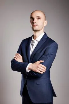 Pensive Man Looking Up Stock Photos