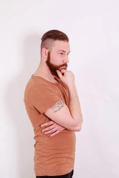 Pensive man Stock Photos