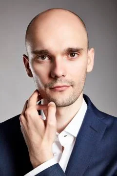 Pensive Man in Suit Stock Photos