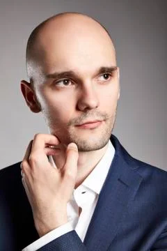 Pensive Man in Suit Stock Photos