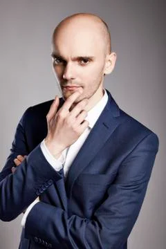 Pensive Man in Suit Stock Photos