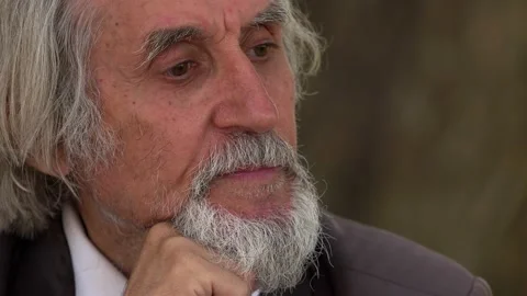 Pensive old man Stock Footage 186511689