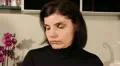 pensive sad woman opens eyes - dolly HD Footage