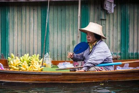 Pensive vendor Foto stock