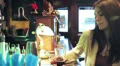 pensive woman drinking a beer - dolly HD Footage