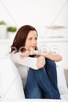Pensive woman Stock Photos