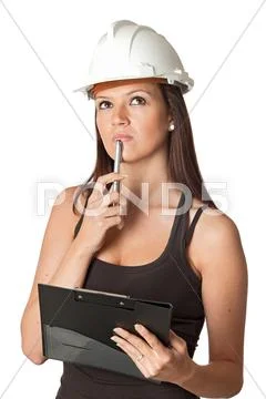 Pensive young engineer Stock Photos