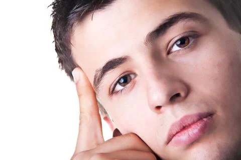 Pensive Young Man Stock Photos