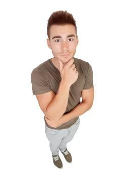 Pensive young men Foto stock