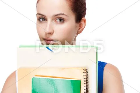 Pensive young student. Stock Photos