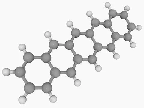 Pentacene molecule Stock Illustration