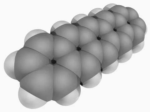 Pentacene molecule Stock Illustration